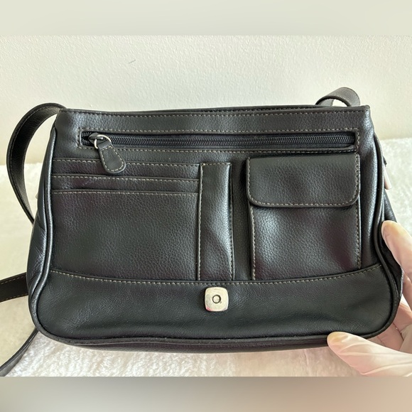 Vintage leather shoulder bag brown size Medium 90’s - Picture 9 of 17